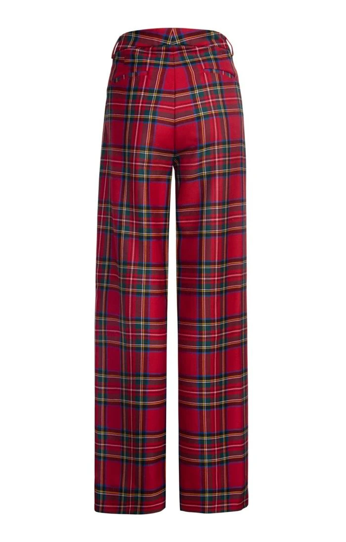 Ladies Wide Tartan Trousers 7 Ladies Wide Tartan Trousers - Image 7