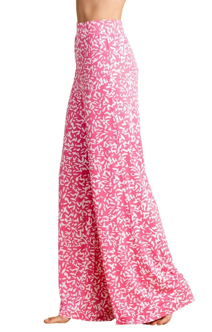 Ladies Marble Print Wide Leg Trousers 2 Ladies Marble Print Wide Leg Trousers - Image 2