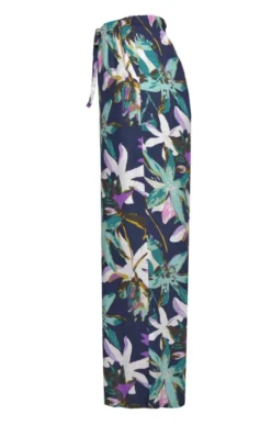 Ladies Print Trousers -House Of Bruar TP23505NAVYFLORAL 1