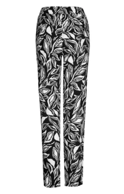 Ladies Leaf Print Trousers -House Of Bruar TP23506BLACK 2