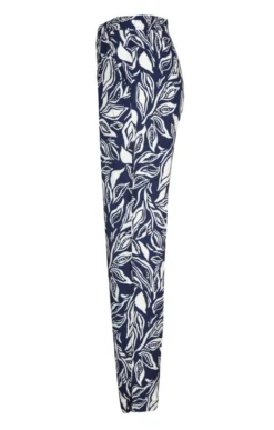 Ladies Leaf Print Trousers -House Of Bruar TP23506NAVY 1