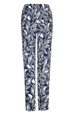 Ladies Leaf Print Trousers -House Of Bruar TP23506NAVY 2