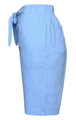Ladies Linen Mix Shorts -House Of Bruar TP32162BLUE 1