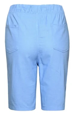 Ladies Linen Mix Shorts -House Of Bruar TP32162BLUE 2