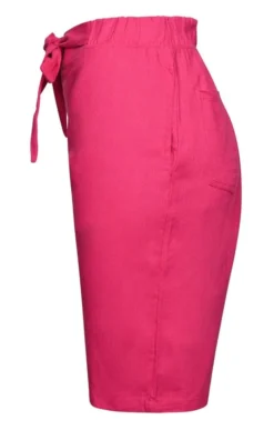 Ladies Linen Mix Shorts -House Of Bruar TP32162FUCHSIA 1