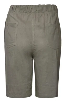 Ladies Linen Mix Shorts -House Of Bruar TP32162KHAKI 2