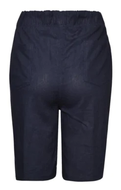 Ladies Linen Mix Shorts -House Of Bruar TP32162NAVY 2