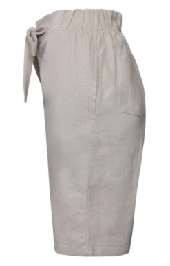 Ladies Linen Mix Shorts -House Of Bruar TP32162STONE 1