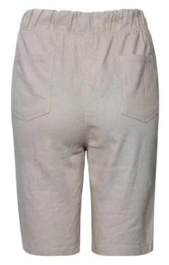 Ladies Linen Mix Shorts -House Of Bruar TP32162STONE 2