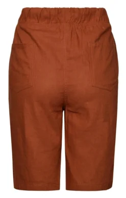 Ladies Linen Mix Shorts -House Of Bruar TP32162TAN 2