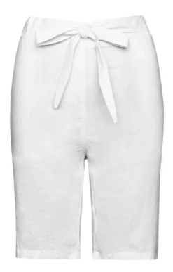 Ladies Linen Mix Shorts -House Of Bruar TP32162WHITE 1