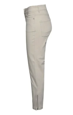 Ladies Denim Crop Zip Ankle Jeans -House Of Bruar TP74110BEIGE 1