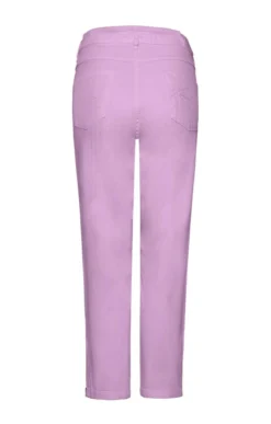 Ladies Denim Crop Zip Ankle Jeans -House Of Bruar TP74110LILAC 2
