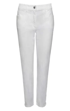 Ladies Denim Crop Zip Ankle Jeans