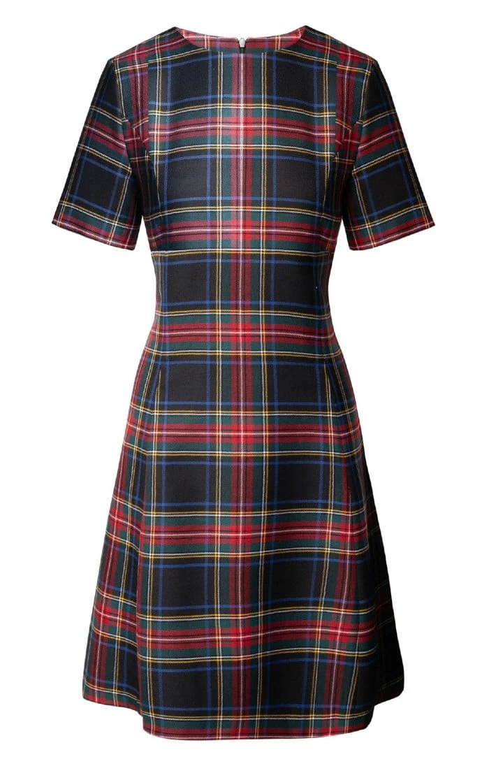 Ladies Plaid Swing Dress 2 Ladies Plaid Swing Dress - Image 2