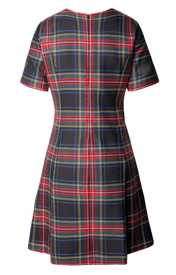 Ladies Plaid Swing Dress 3 Ladies Plaid Swing Dress - Image 3