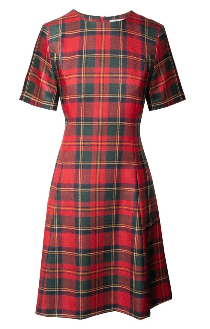 Ladies Plaid Swing Dress 1 Ladies Plaid Swing Dress