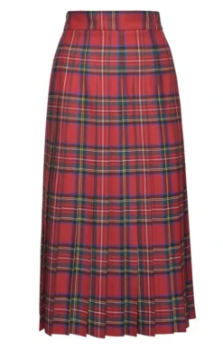 Ladies All Round Pleat Skirt 9 Ladies All Round Pleat Skirt -House Of Bruar TQ01093REDSTEWART 1