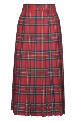 Ladies All Round Pleat Skirt 11 Ladies All Round Pleat Skirt -House Of Bruar TQ01093REDSTEWART 3