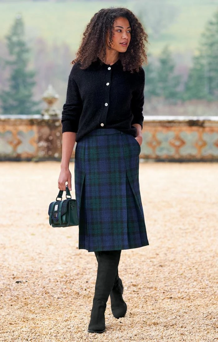 Ladies Harris Tweed Invert Skirt 1 Ladies Harris Tweed Invert Skirt