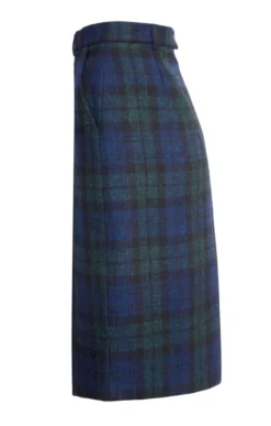 Ladies Harris Tweed Invert Skirt 6 Ladies Harris Tweed Invert Skirt -House Of Bruar TQ02014BLACKWATCH 2