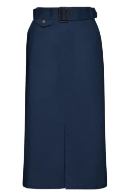 Ladies Chino Long Skirt -House Of Bruar TQ11012NAVY 1