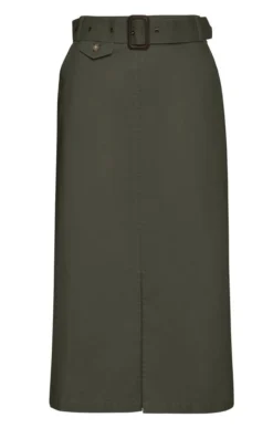 Ladies Chino Long Skirt -House Of Bruar TQ11012OLIVE 1