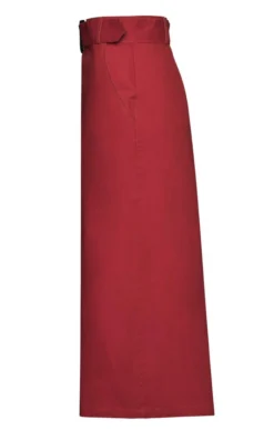 Ladies Chino Long Skirt -House Of Bruar TQ11012RED 2