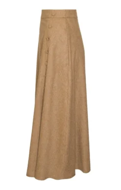 Ladies Button Swing Skirt 26 Ladies Button Swing Skirt -House Of Bruar TQ11102WHEAT 1 1