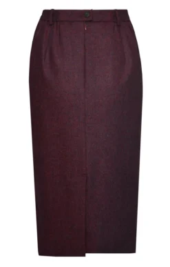 Ladies Flannel Tailored Skirt 31 Ladies Flannel Tailored Skirt -House Of Bruar TQ11104DAMSONMEL 2
