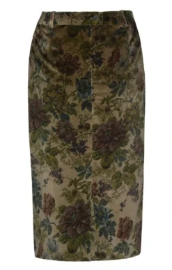 Ladies Tailored Velvet Skirt -House Of Bruar TQ11116VICTORIANFLORAL 2 1