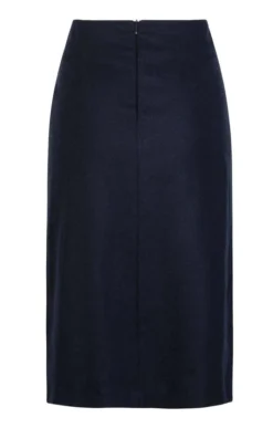 Ladies Double Vent Flannel Skirt 22 Ladies Double Vent Flannel Skirt -House Of Bruar TQ11118NAVY 2