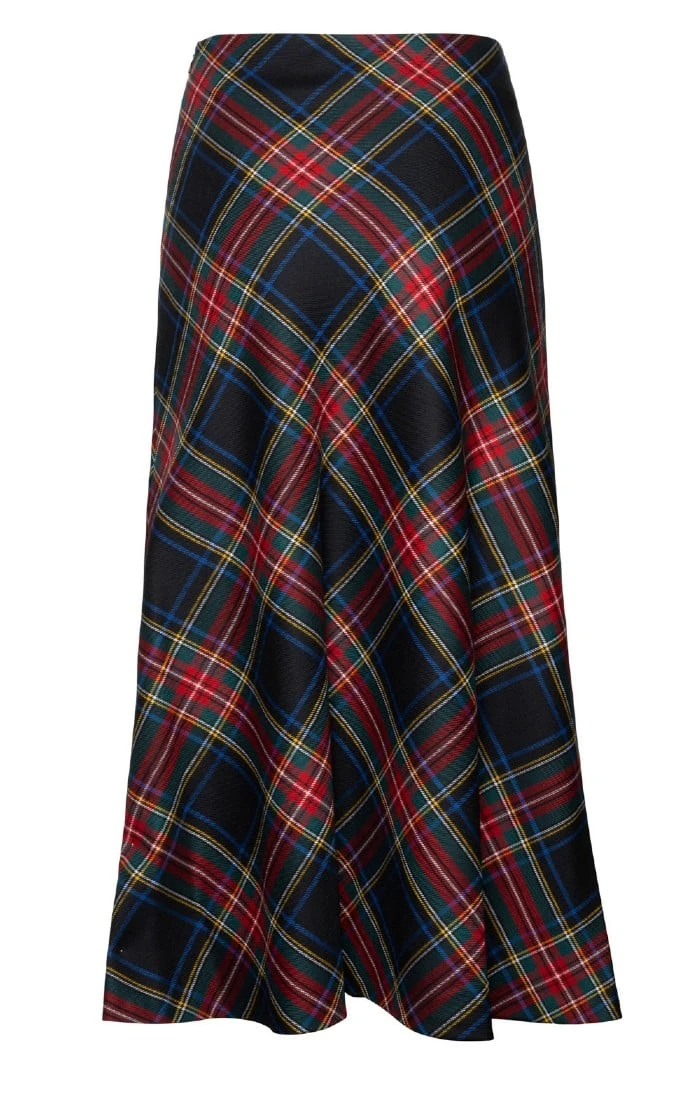 Ladies Plaid Bias Skirt 3 Ladies Plaid Bias Skirt - Image 3