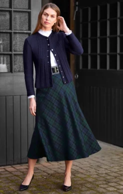 Ladies Plaid Bias Skirt