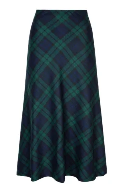 Ladies Plaid Bias Skirt 17 Ladies Plaid Bias Skirt -House Of Bruar TQ11255BLACKWATCH 1