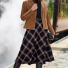 Ladies Plaid Swing Skirt