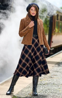Ladies Plaid Swing Skirt