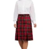 Plaid Invert Pleat Skirt