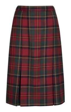 Plaid Invert Pleat Skirt -House Of Bruar TQ11385MUTEDRED 1