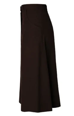 Ladies Moleskin Long Skirt 28 Ladies Moleskin Long Skirt -House Of Bruar TQ12016DKBROWN 1
