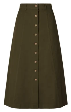 Ladies Moleskin Long Skirt 35 Ladies Moleskin Long Skirt -House Of Bruar TQ12016OLIVE 1