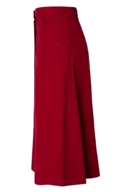 Ladies Moleskin Long Skirt 38 Ladies Moleskin Long Skirt -House Of Bruar TQ12016RED 1