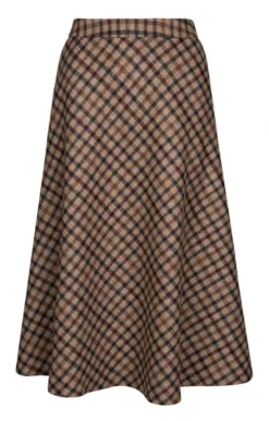 Ladies Tweed Swing Skirt -House Of Bruar TQ12150BROWNWHEATGC 2