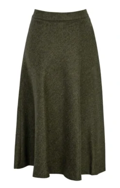 Ladies Tweed Swing Skirt -House Of Bruar TQ12150FORESTGRNHB 2