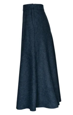 Ladies Tweed Swing Skirt -House Of Bruar TQ12150MIDNIGHTBLUEHB 1