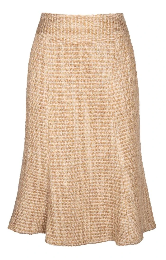 Midi Fluted Bouclé Skirt 2 Midi Fluted Bouclé Skirt - Image 2