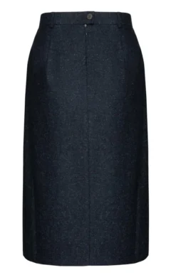 Ladies Invert Pleat Skirt 15 Ladies Invert Pleat Skirt -House Of Bruar TQ20050MIDNIGHTDONEGAL 2 1