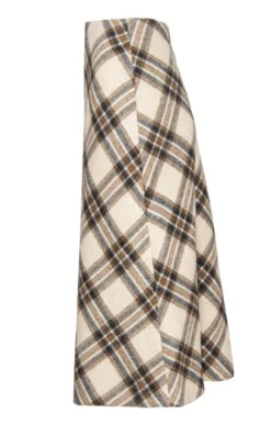 Ladies Wool Swing Skirt -House Of Bruar TQ22063ECRUETHNICCHK 1