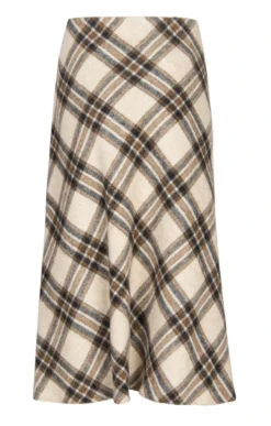 Ladies Wool Swing Skirt -House Of Bruar TQ22063ECRUETHNICCHK 2