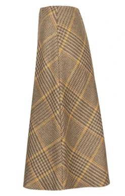 Ladies Wool Swing Skirt -House Of Bruar TQ22063GREENOCHREDT 1